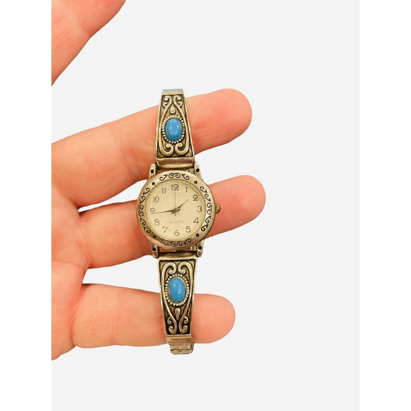 SR626SW Women's Wristwatch Quartz Silver Stainless Steel Turquoise Japan - Picture 2 of 12